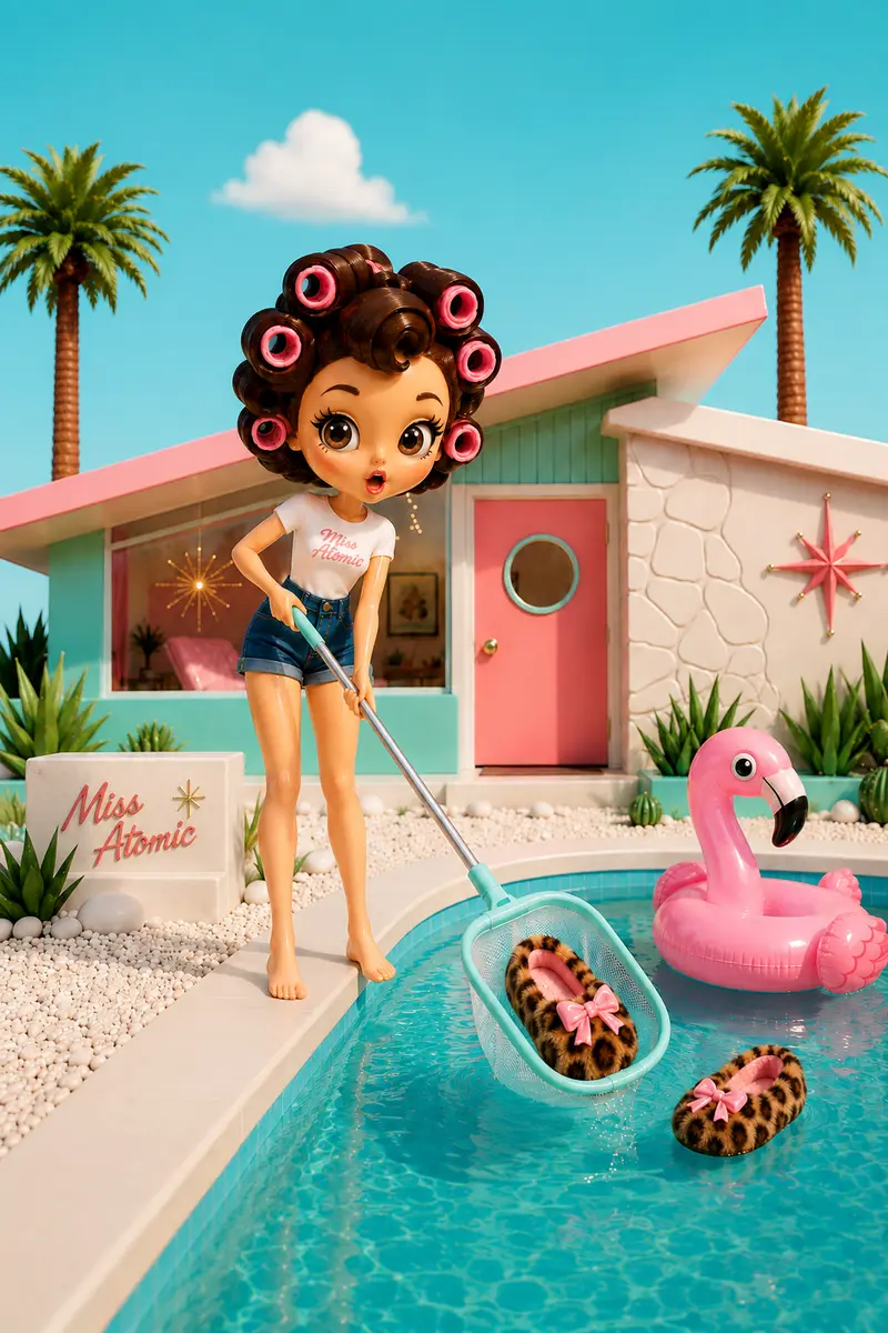 Miss Atomic & the Pink Flamingo